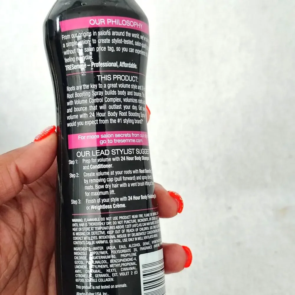 Tresemme 24 Hour Body Root Boosting Spray Weightless Lift 8 oz. Discontinued